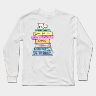 Jane Austen book stack Long Sleeve T-Shirt